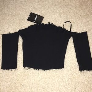 Forever 21 crop top, frayed